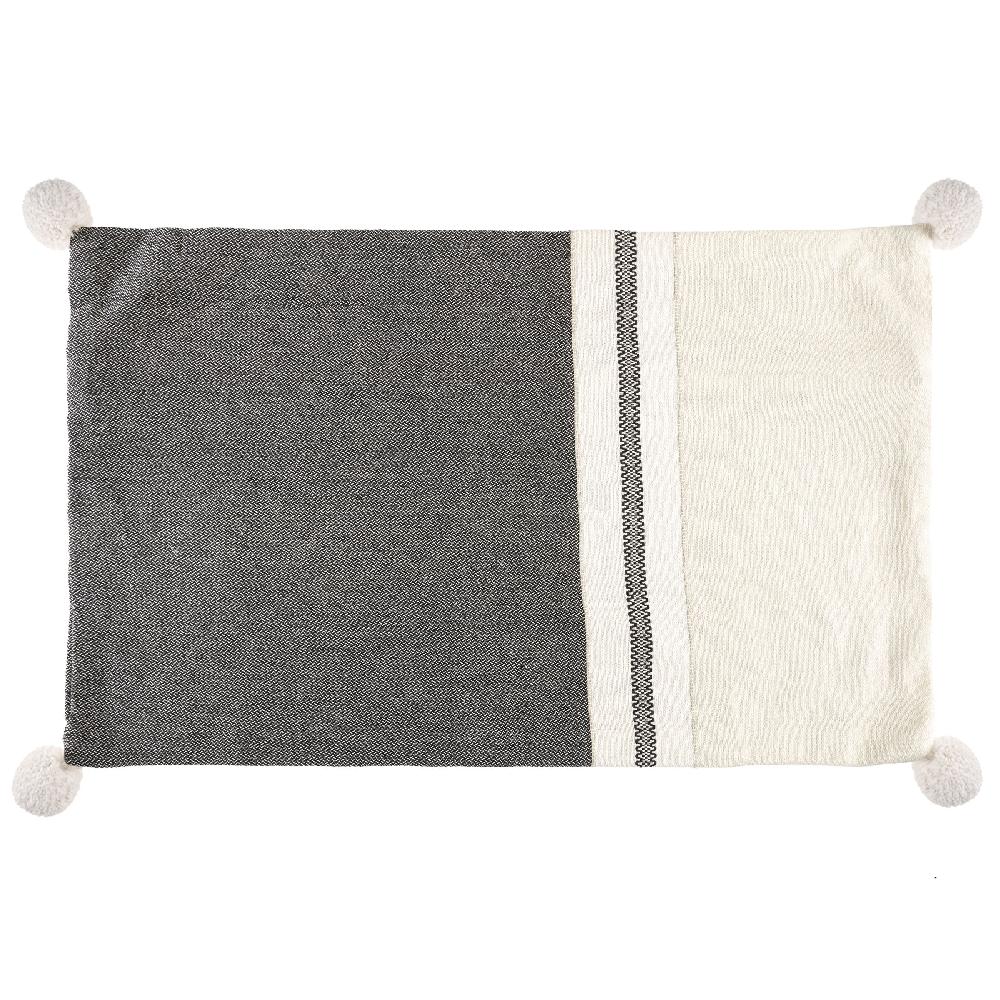 karma gifts Pom Pillow Cover Long Lumbar Lisbon Collection