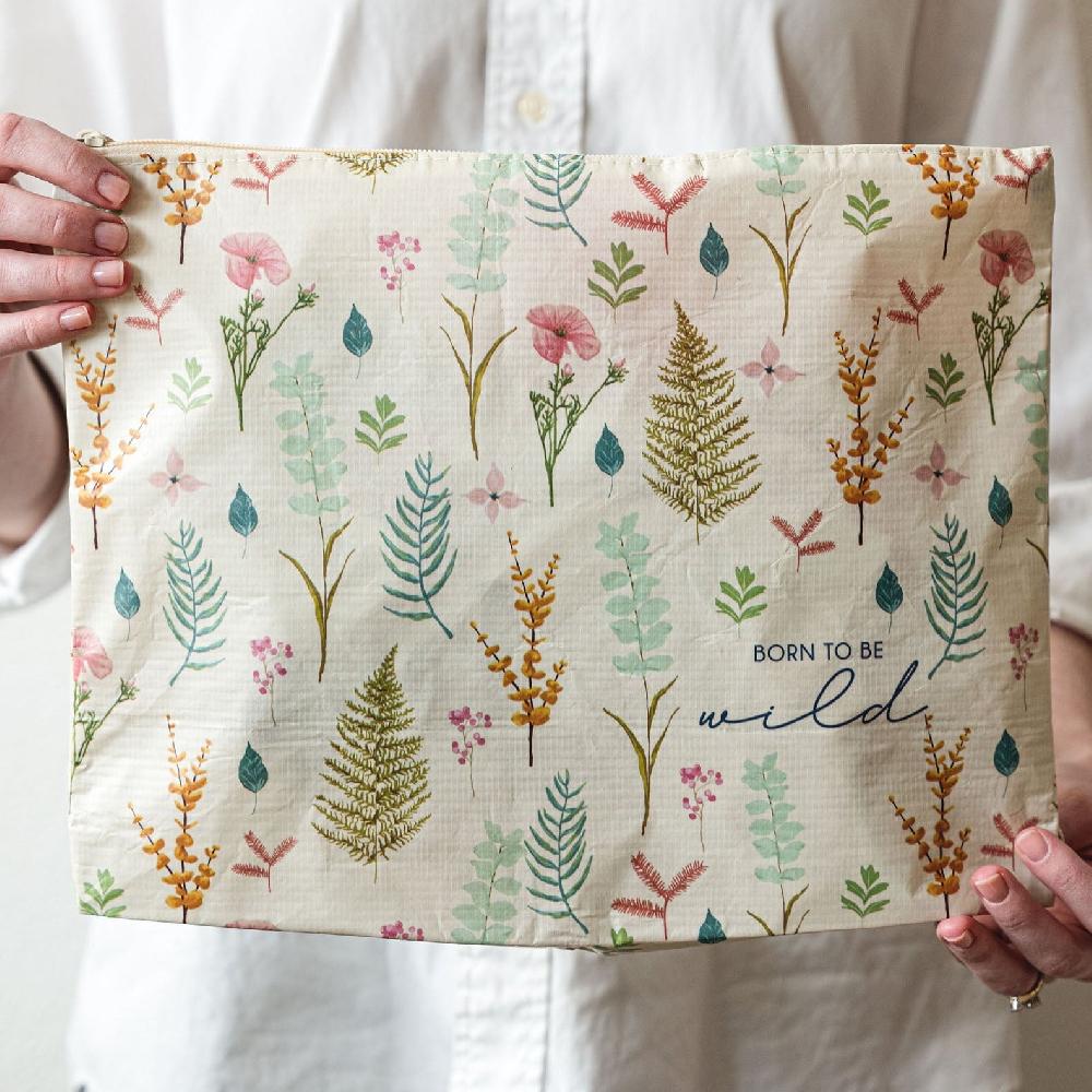 Karma Gifts Pressed Floral Large Recycled Carry All