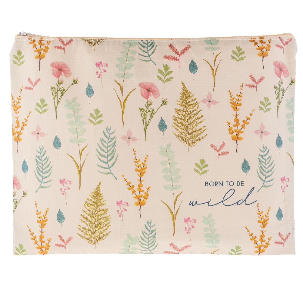 karma gifts Pressed Floral Large Recycled Carry All