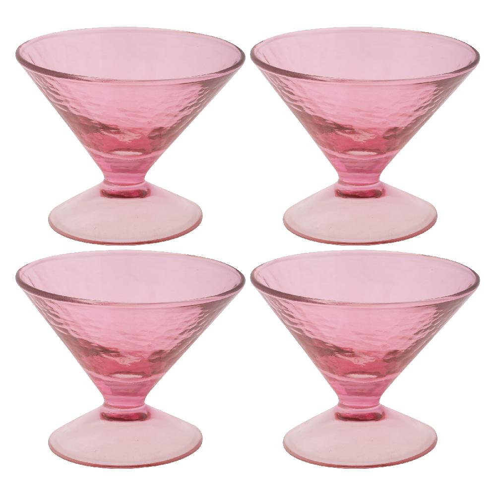 karma gifts Raspberry Set of 4 Catalina Short Martini Glass