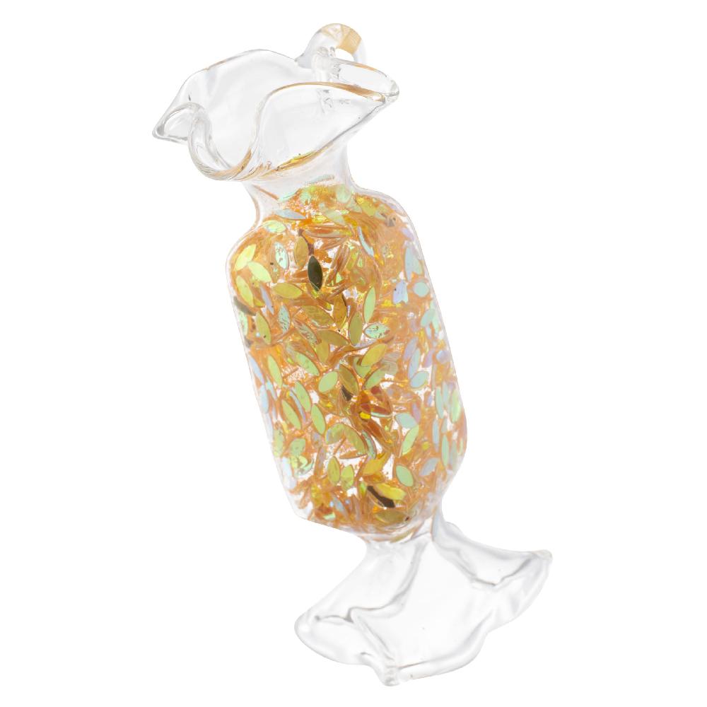 karma gifts Rectangle Confetti Wrapped Candy Gold Ornament