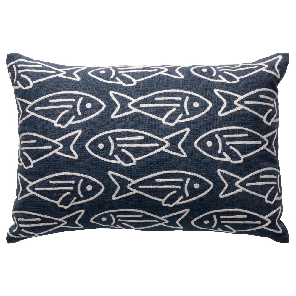 karma gifts School of Fish Waterfront Lumbar Throw Pillows