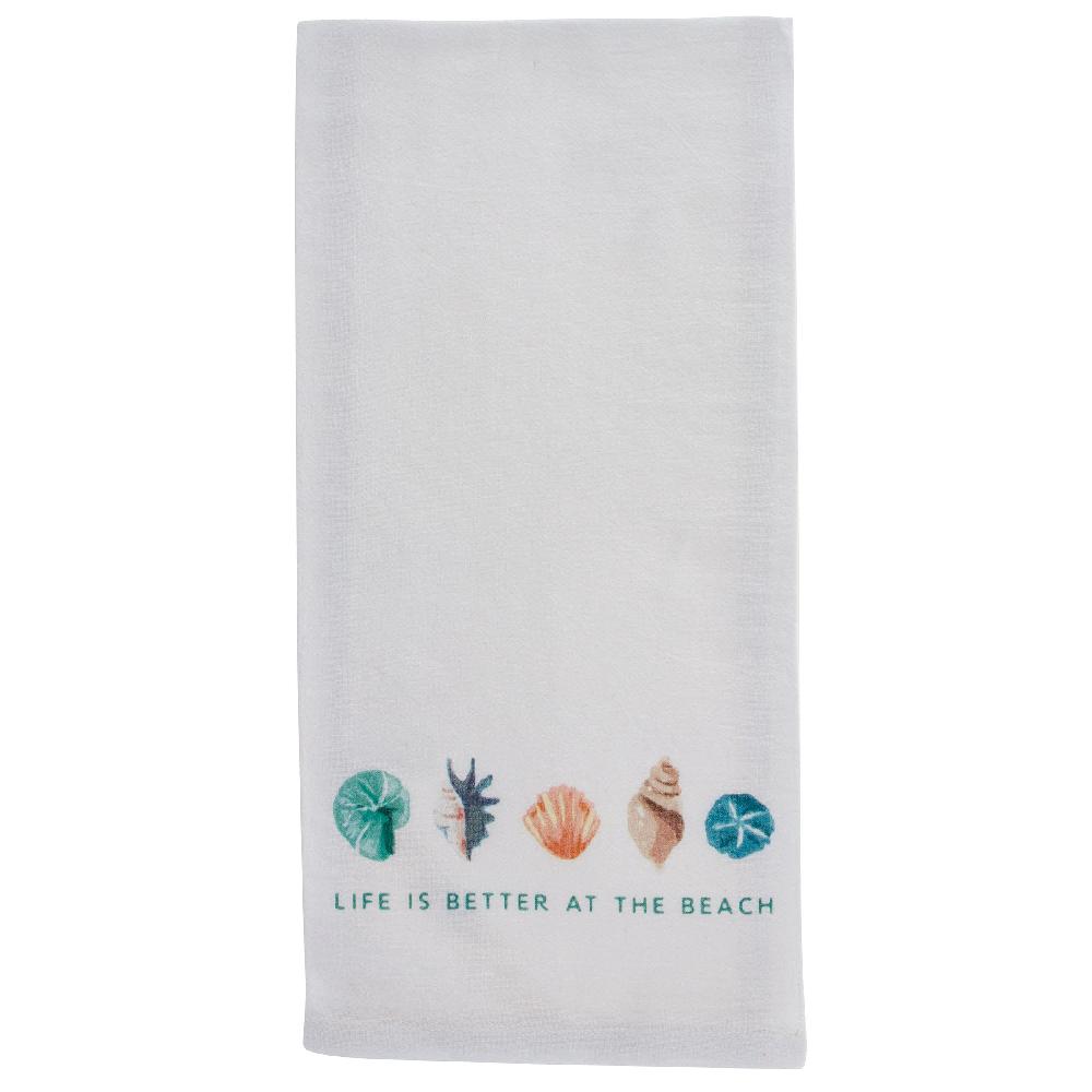 Karma Gifts Sea Shells Cotton Tea Towel W/ Cutting Board