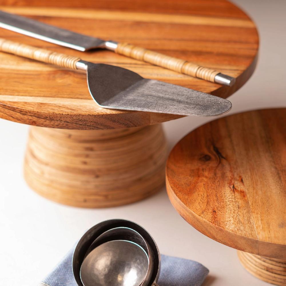 Karma Gifts Set Of 2 Catalina Cane Wrapped Handle Cake Servers