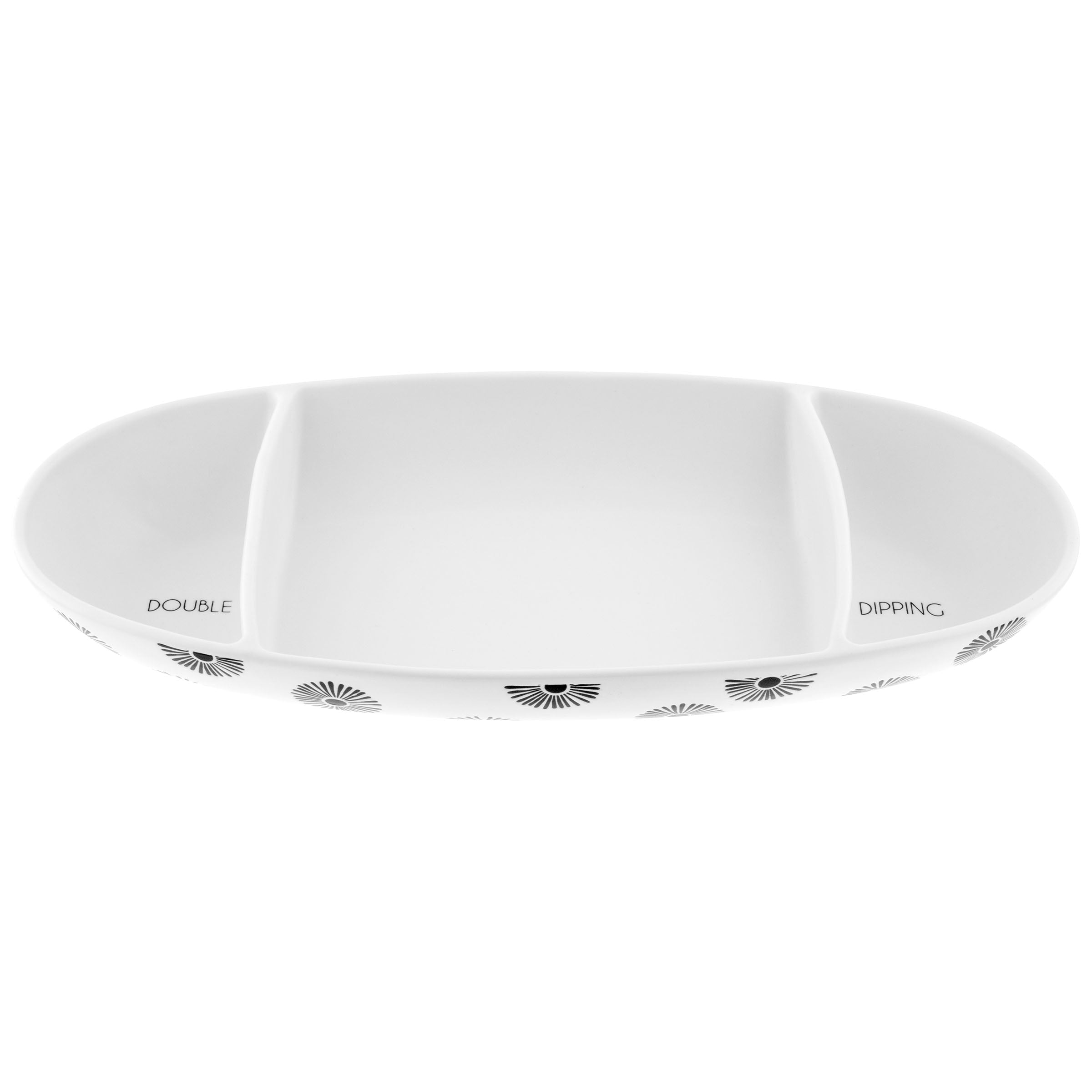 Karma Gifts Set Of 3 Pieces Milo Divided Platter With Wood Spoons