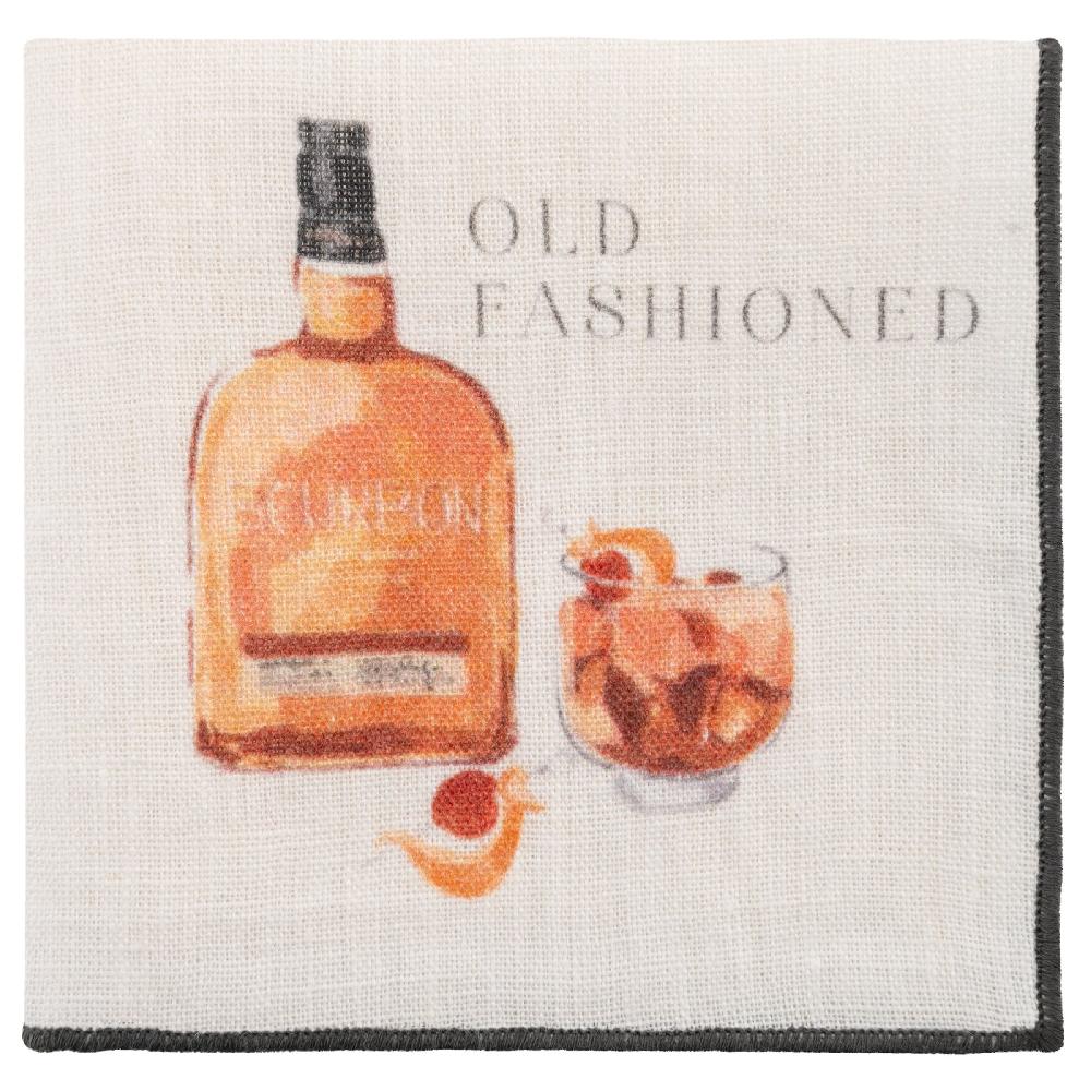 Karma Gifts Set Of 4 Speakeasy Linen Cocktail Napkins