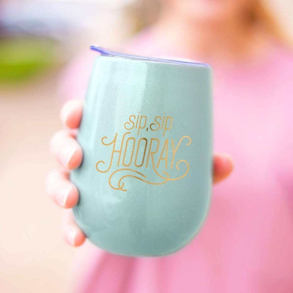 Karma Gifts Sip Sip Hooray Stainless Steel Wine Tumbler