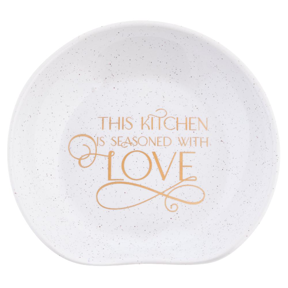 karma gifts The Kitchen Is Seasoned Chic Spoon Rest