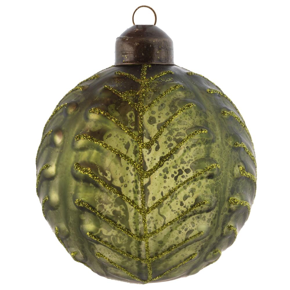 karma gifts Tree Glitter Sage Mercury Glass Ornament