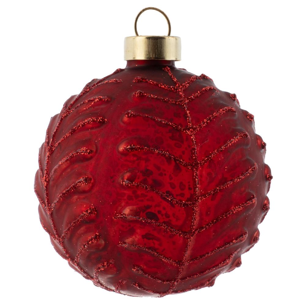 Karma Gifts Tree Glittery Garnet Mercury Glass Ornament