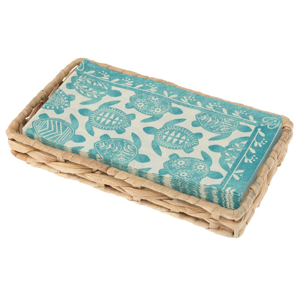 karma gifts Turtle Woven Napkin Holder w/ Paper Napkins