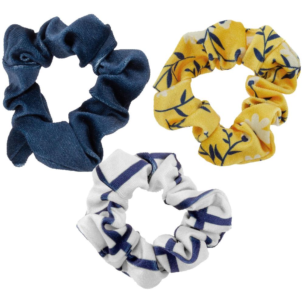karma gifts Vintage Floral Velvet Scrunchies - 3 Pack