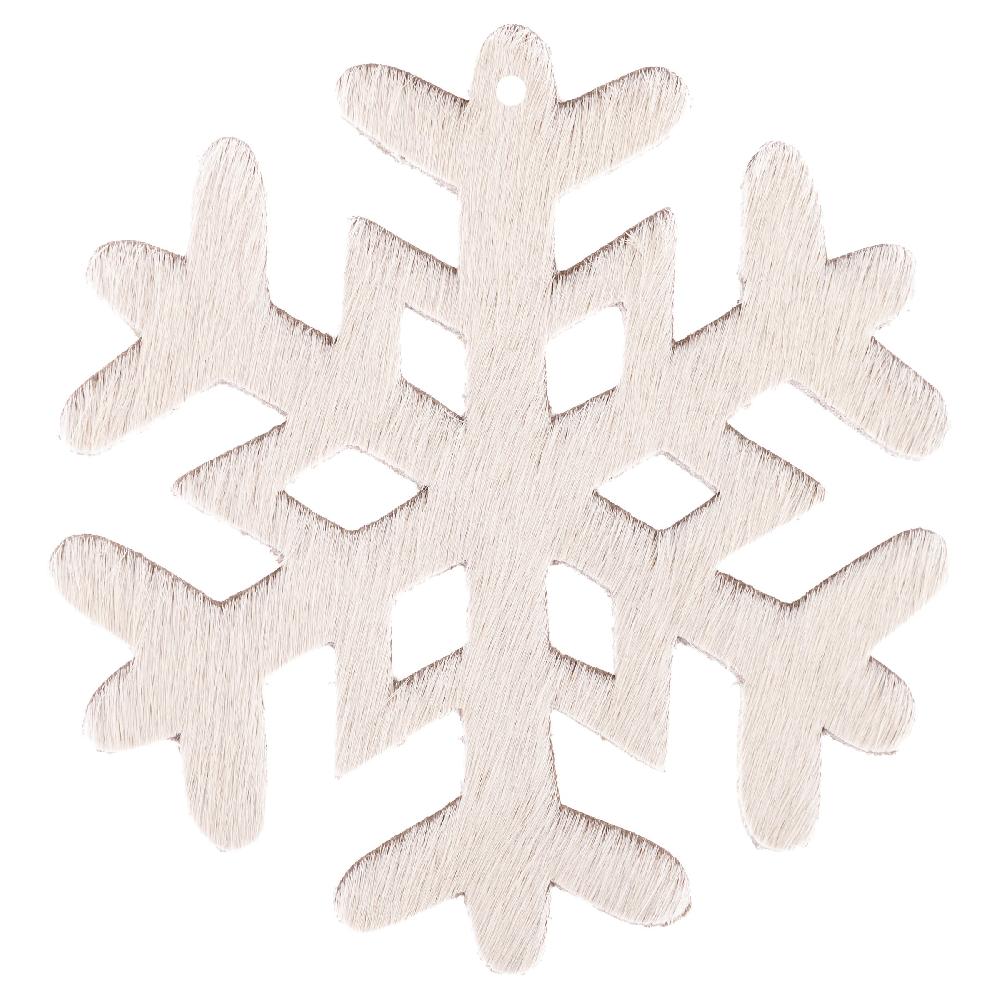 karma gifts White Cowhide Leather Snowflake Ornaments
