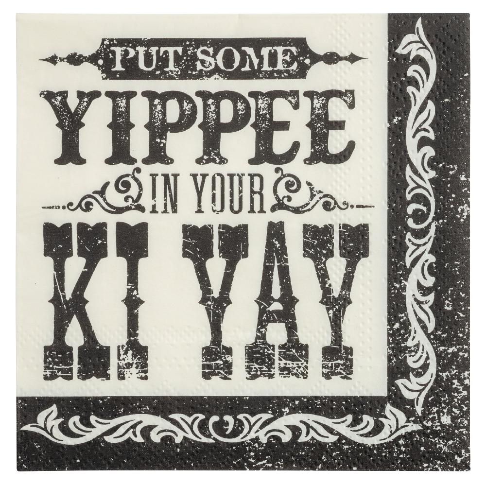 karma gifts Yippee in Your Ki Yay Cocktail Paper Napkins