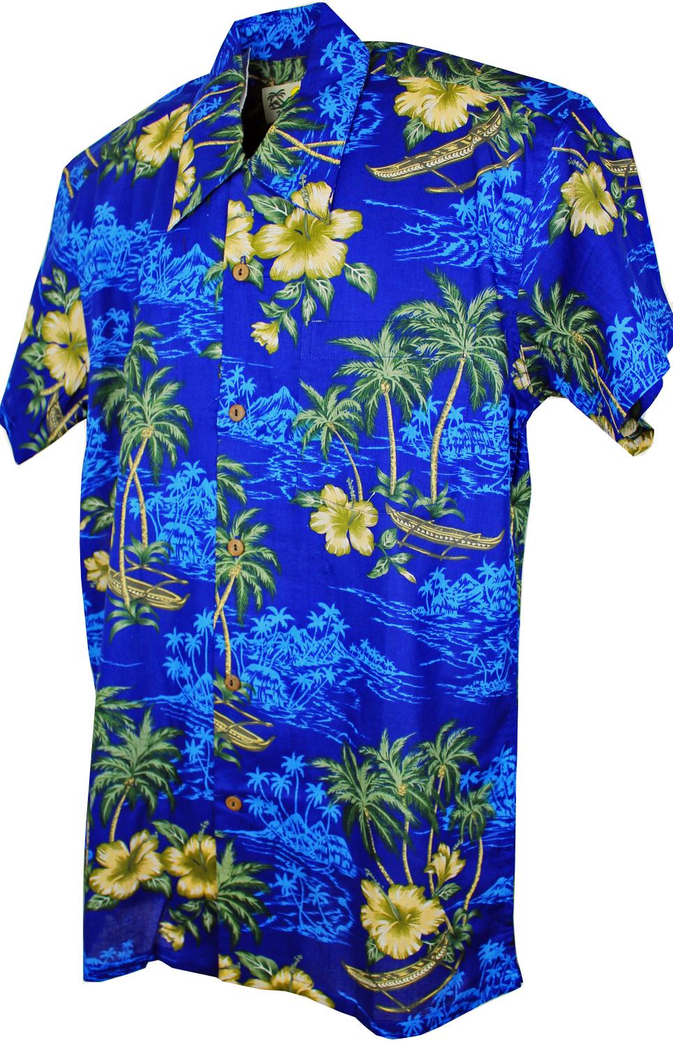 karmakula Aruba Cotton Blue - Hawaiian Shirt