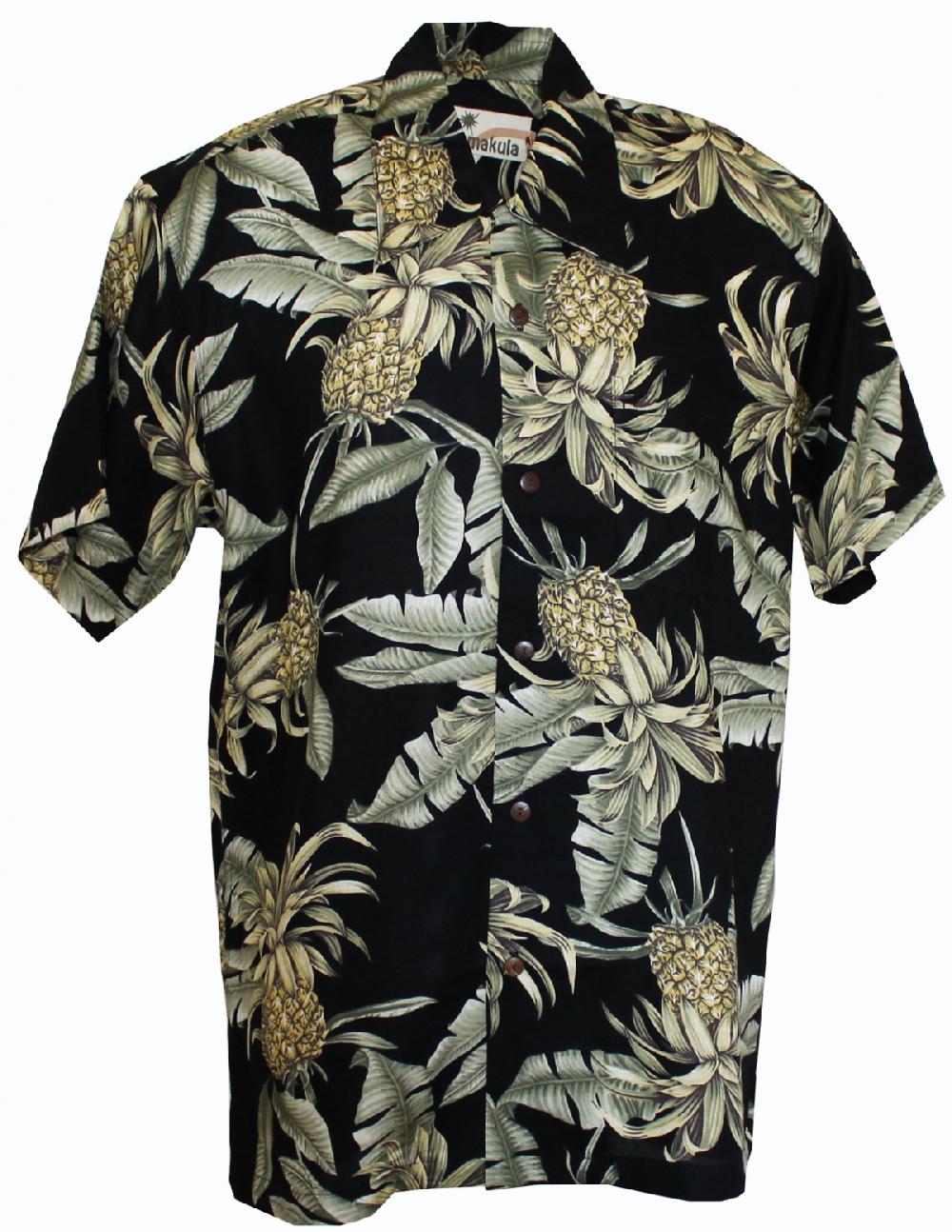 karmakula Big Pineapple Black - Hawaiian Shirt