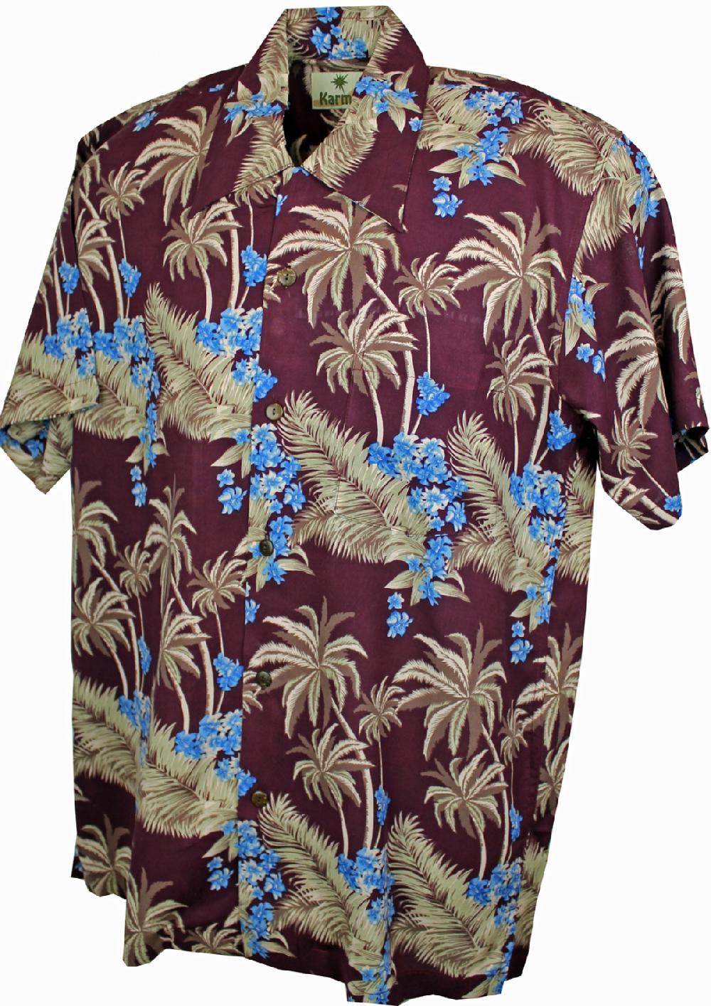 karmakula Bondi Burgundy - Hawaiian Shirt