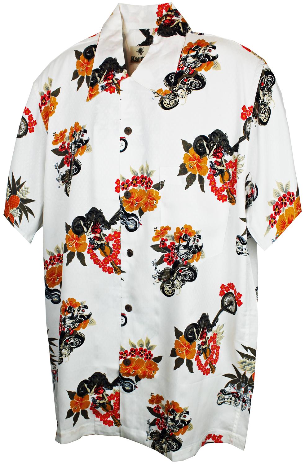 karmakula Brando White - Hawaiian Shirt
