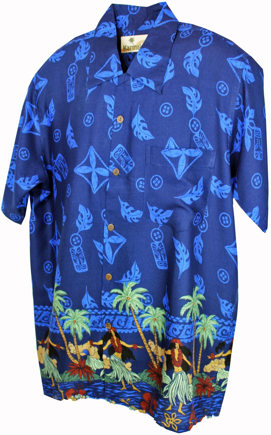 karmakula Hula Dancer Blue - Hawaiian Shirt