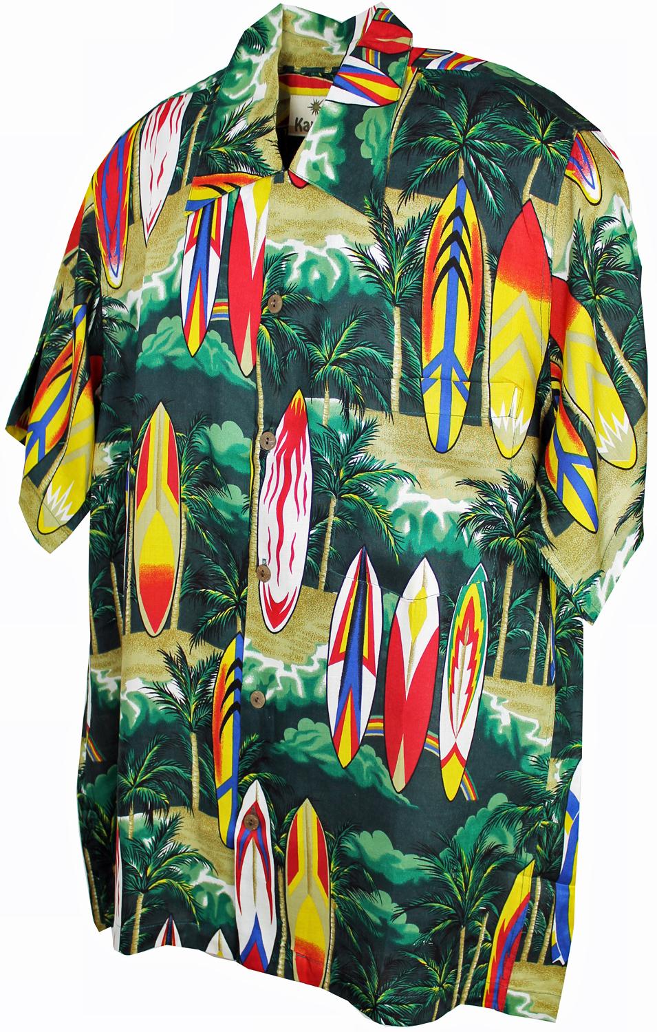 karmakula Jungle Surf Green - Hawaiian Shirt