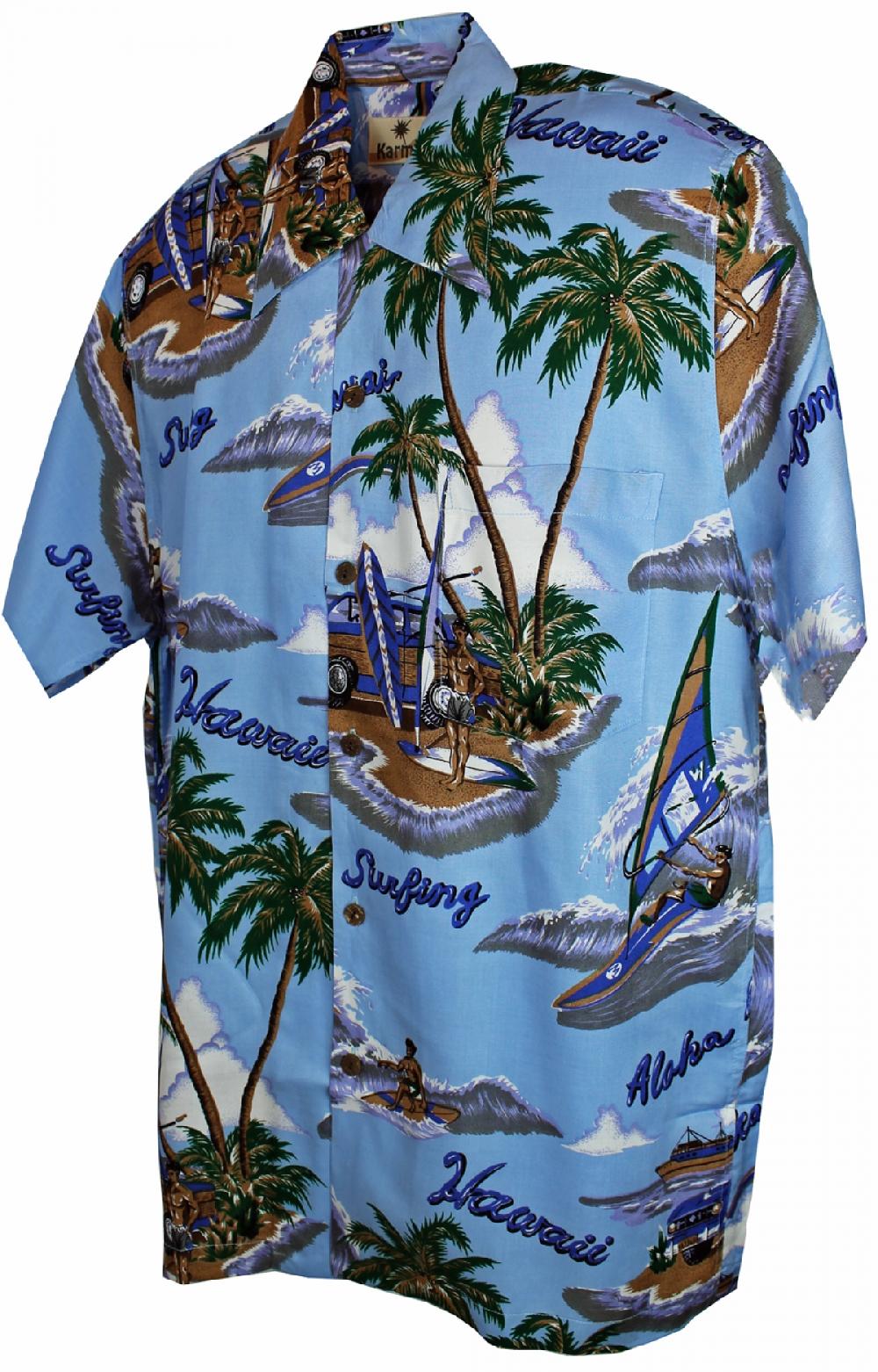 karmakula Kauai Light Blue - Hawaiian Shirt