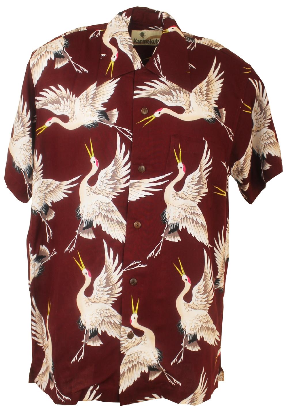 karmakula Kyoto Burgundy - Hawaiian Shirt