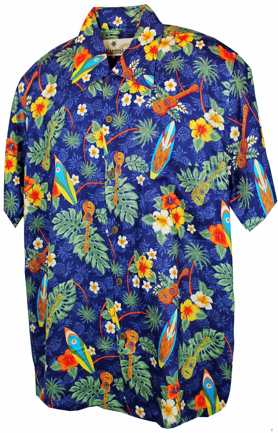 karmakula Mandolin Blue - Hawaiian Shirt