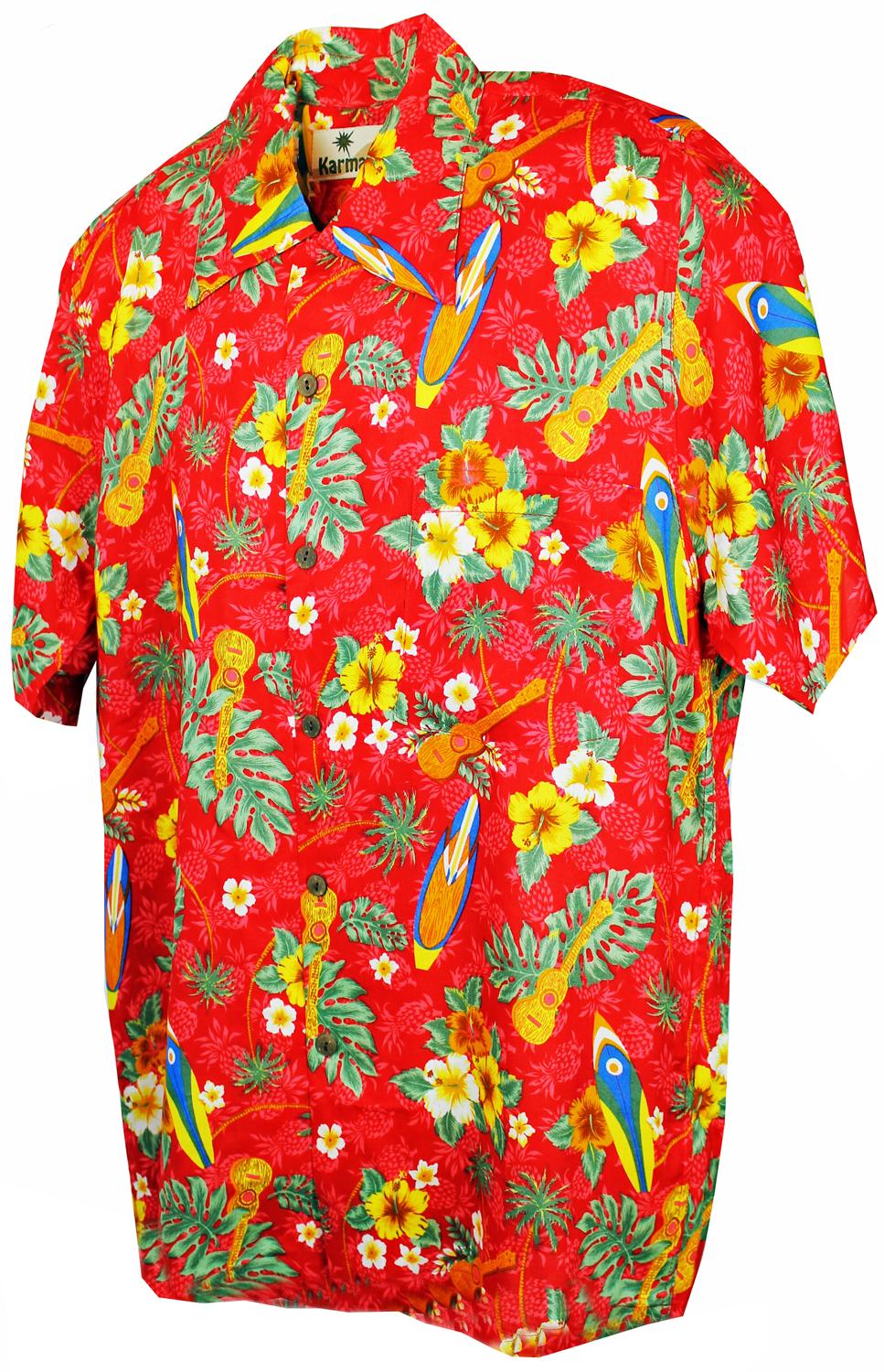karmakula Mandolin Red - Hawaiian Shirt