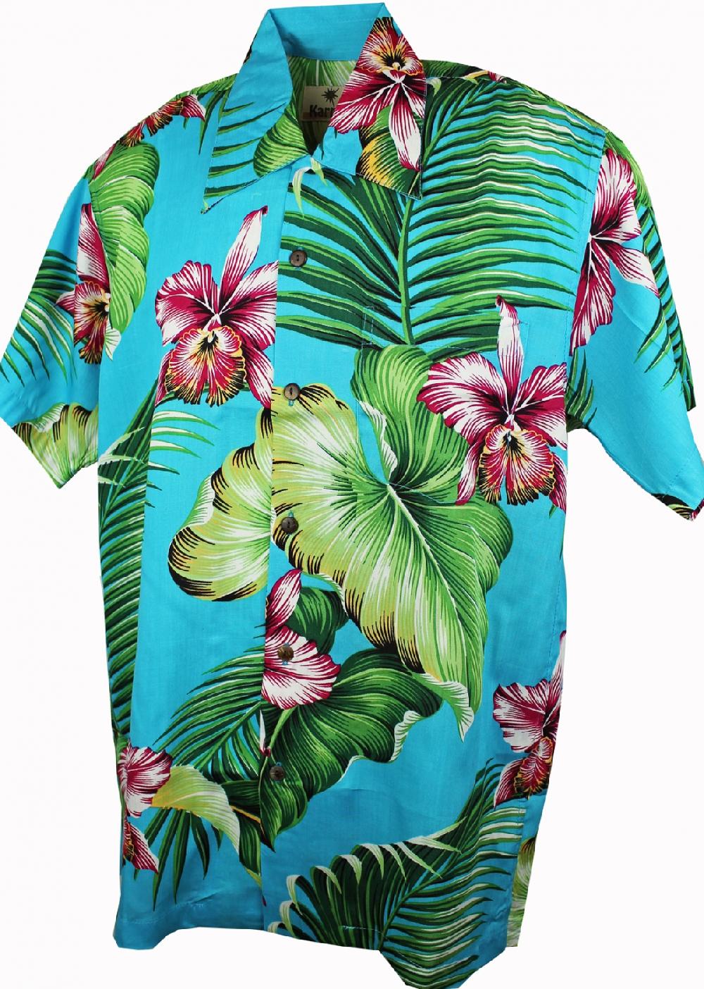 karmakula Manoa Turquoise - Hawaiian Shirt
