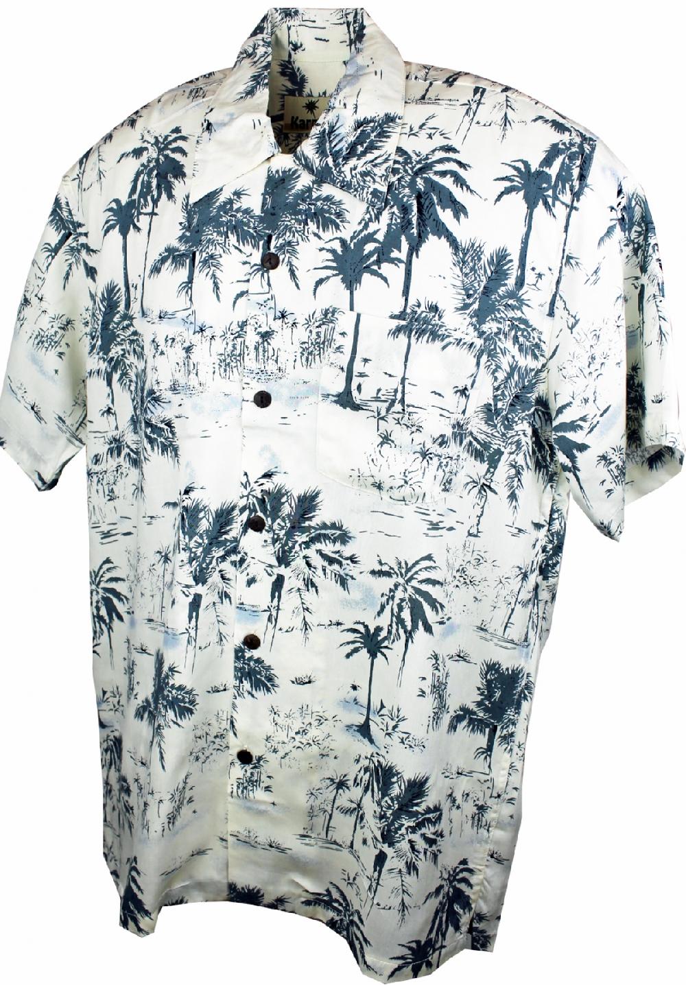 karmakula Palma Grey - Hawaiian Shirt