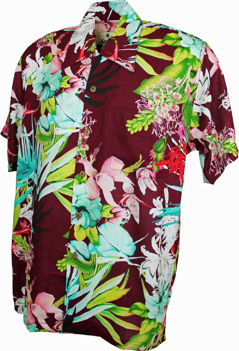 karmakula Phuket Burgundy - Hawaiian Shirt