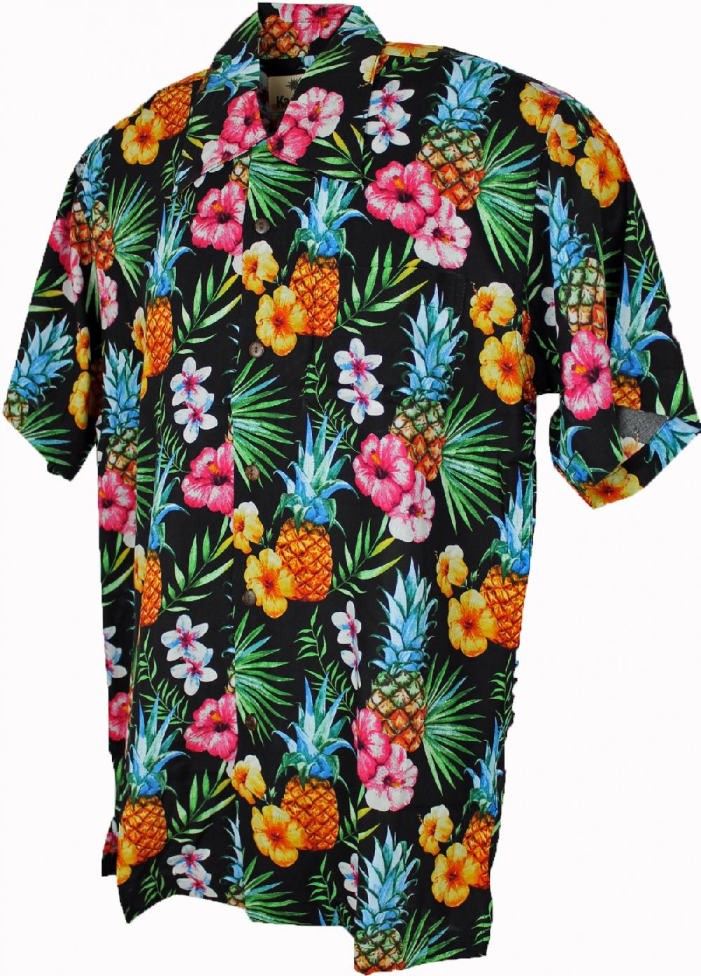 karmakula Pineapple Black - Hawaiian Shirt