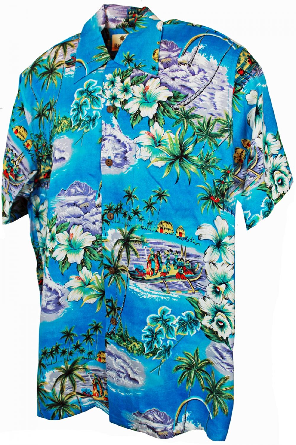 karmakula Polynesia Turquoise - Hawaiian Shirt