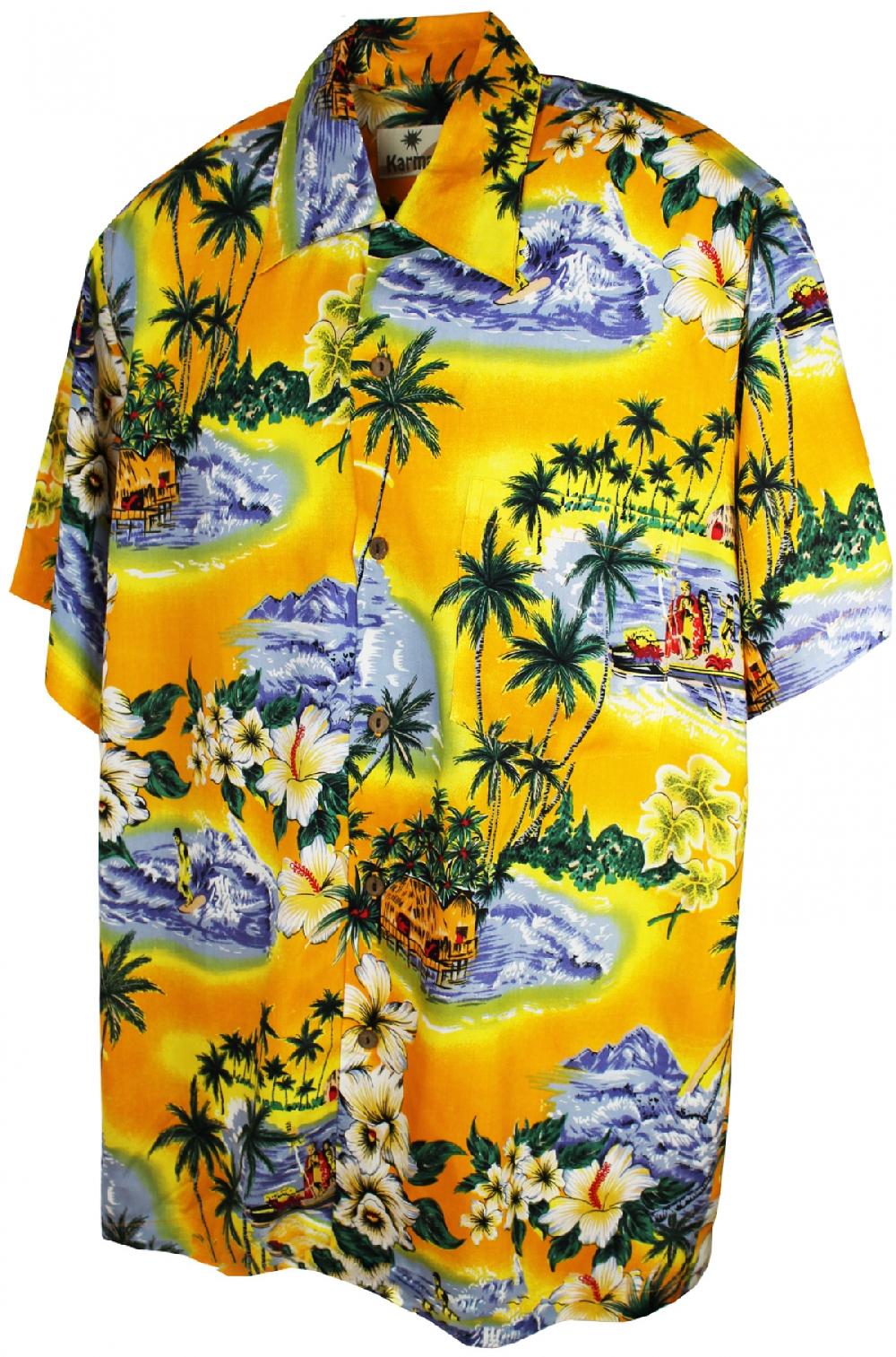 karmakula Polynesia Yellow - Hawaiian Shirt
