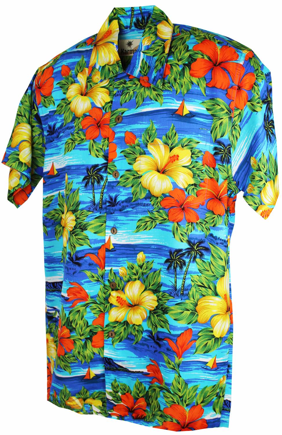 karmakula San Andres Blue - Hawaiian Shirt