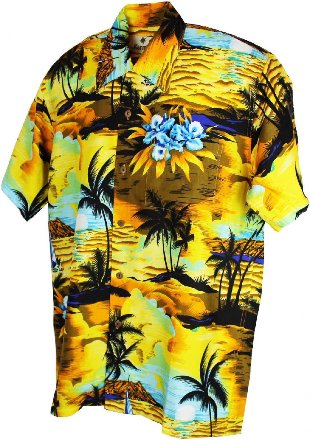 karmakula Sunset Yellow - Hawaiian Shirt