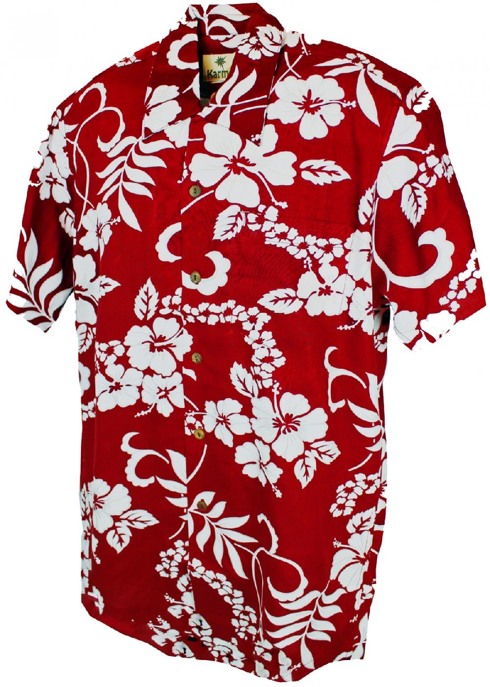 karmakula Waikiki Bright Red - Hawaiian Shirt