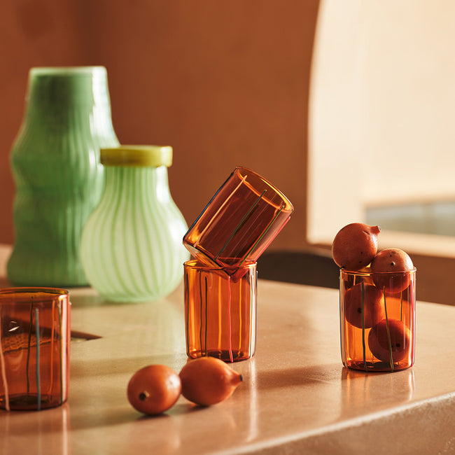 Kas Australia Fiesta Glass Tumbler Pair