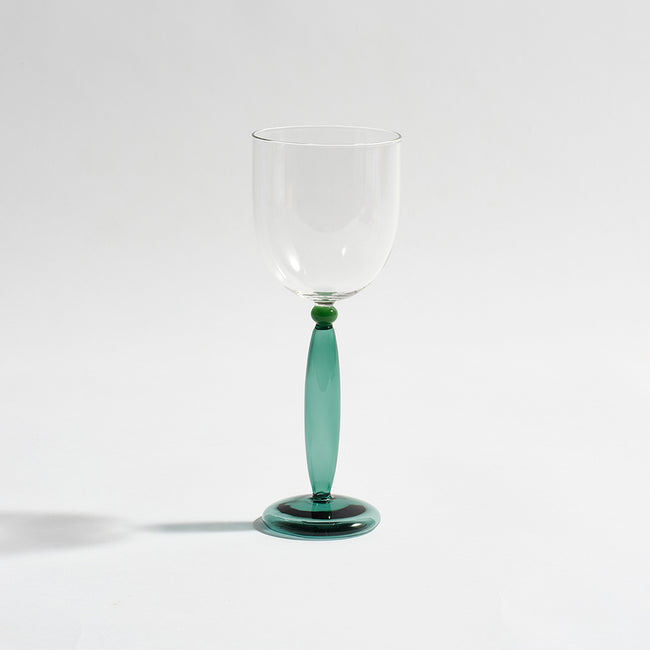 Kas Australia Kyoto Teal Wine Glass Pair