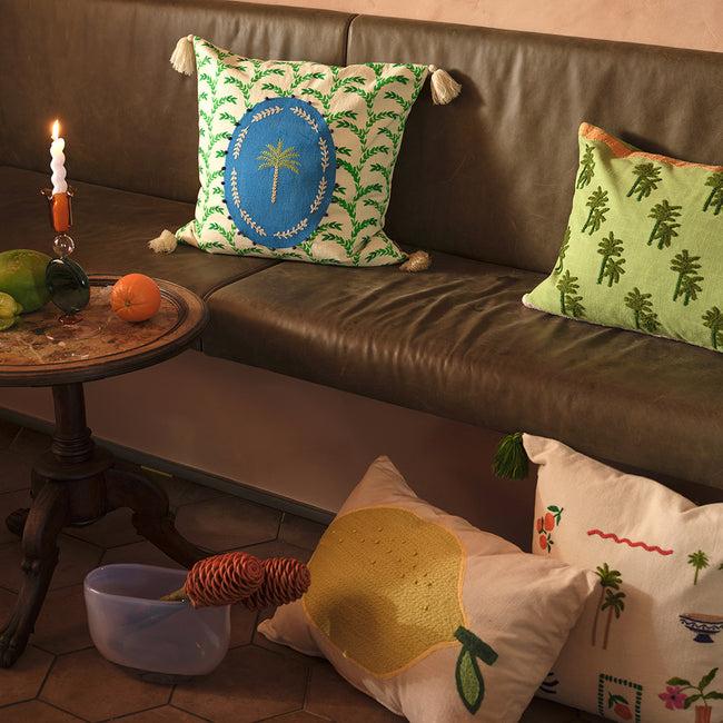 Kas Australia Lemon Cushion