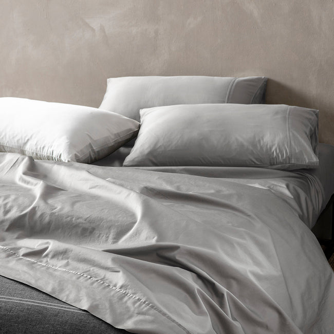 Kas Australia Pure 500 TC Egyptian Cotton Grey Sheet Set