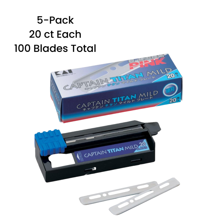 CAPTAIN TITAN MILD REFILL BLADES 20CT 5PK