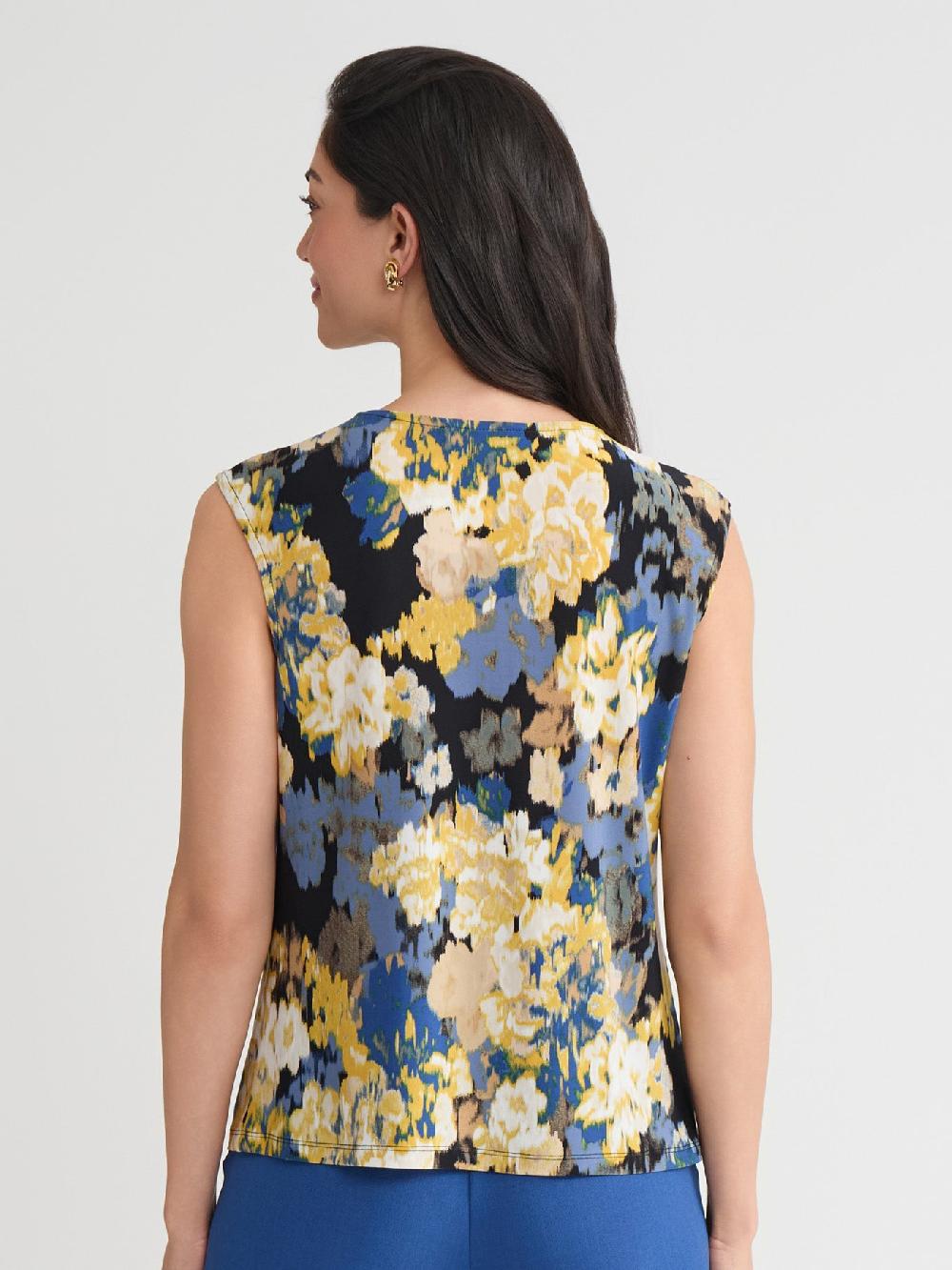 Kasper Delicate Hardware Pleat Neck Top Everyday Knit