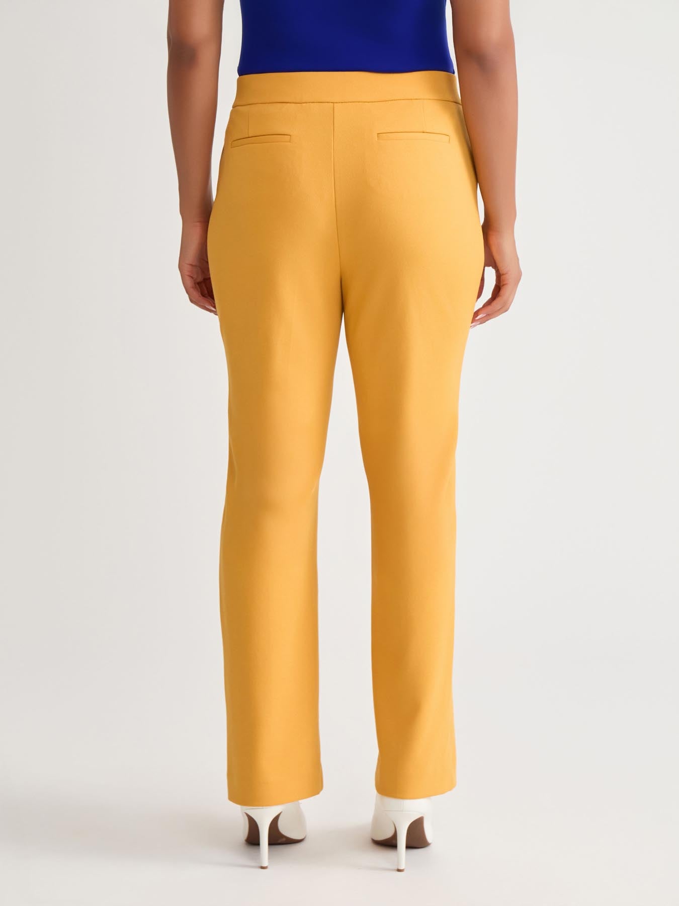 Kasper High Rise Pull-On Rivet Waistband Trouser Gold Signature