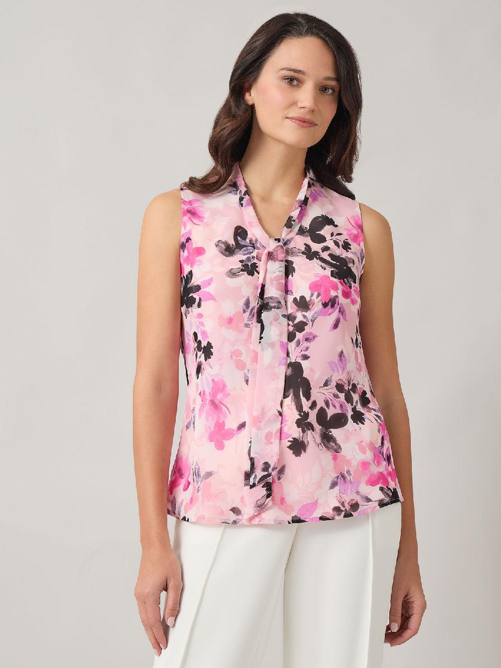 kasper Audrey Blouse Printed Chiffon