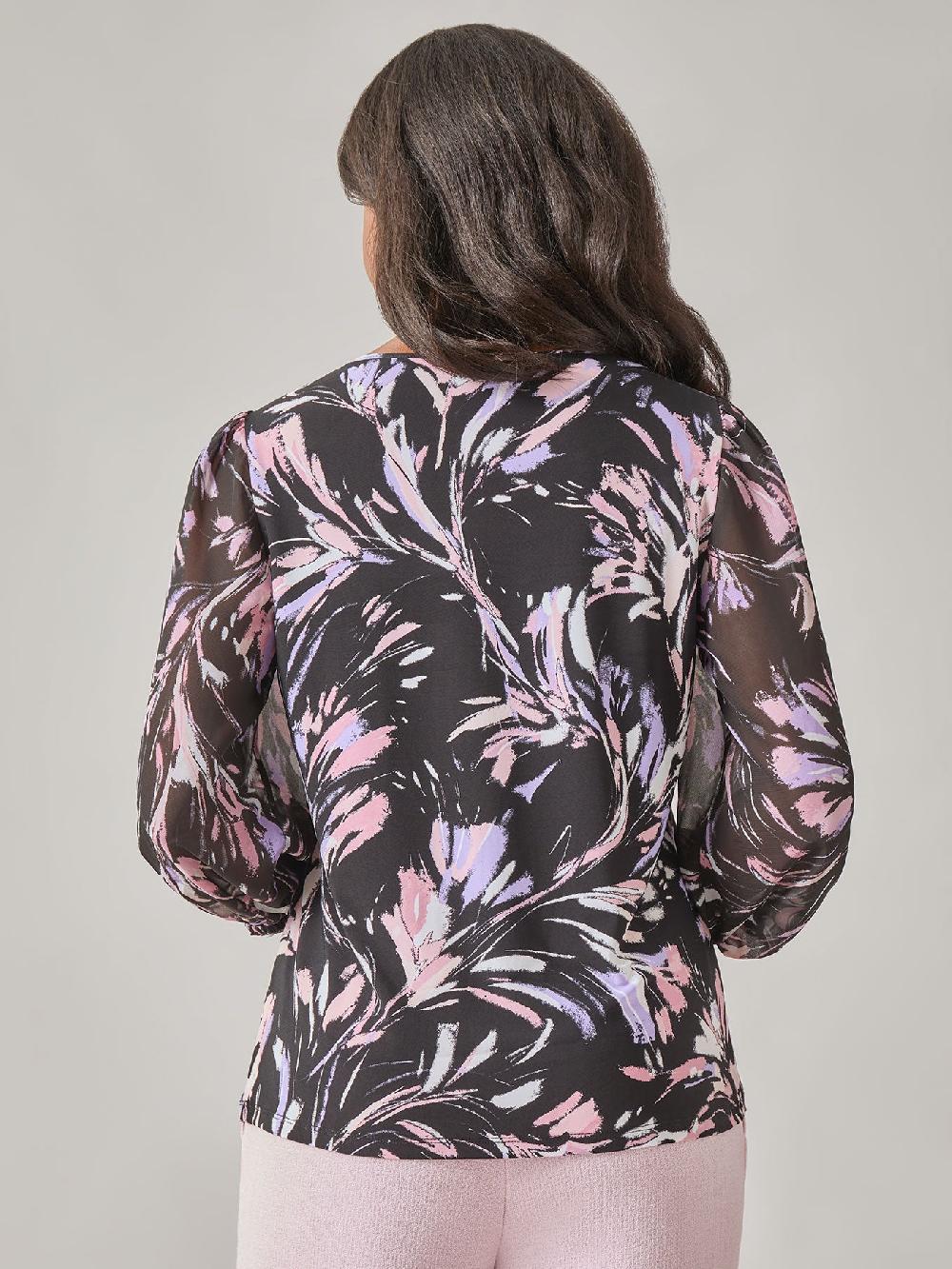 Kasper Blouson Sleeve Top Everyday Knit