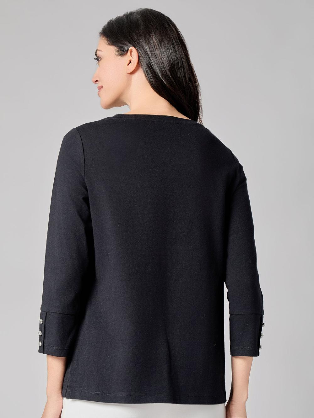 Kasper Button Sleeve Top