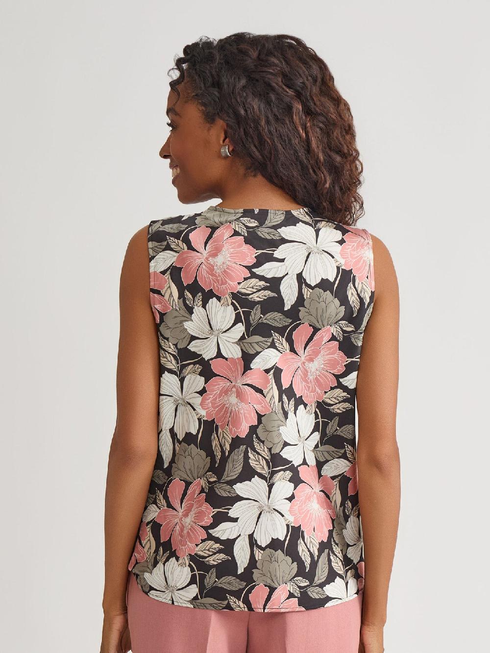 Kasper Cap Sleeve Cowl Neck Top Satin