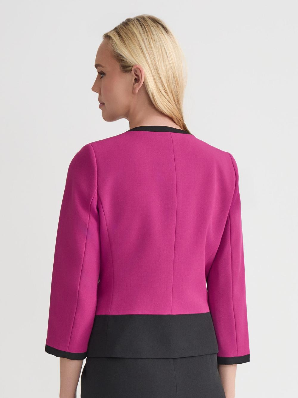 Kasper Colorblock Jacket Iconic Stretch Crepe