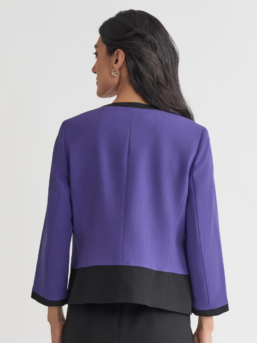 Kasper Colorblock Jacket Iconic Stretch Crepe